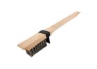 Broil King 65229 Heavy-Duty Grill Brush, Stainless Steel Bristle, Wood Handle, 20 in L