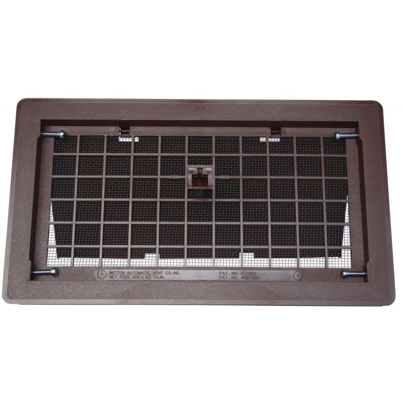 Witten Manual Foundation Vent with Damper 8 In. X 16 In., Brown
