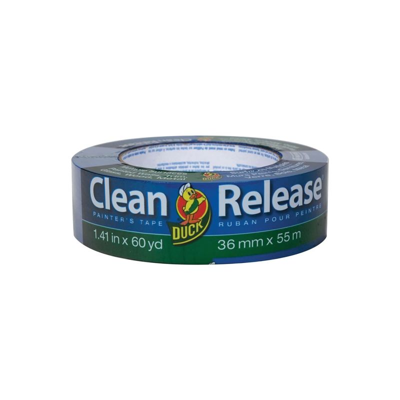 Duck Clean Release 240194 Painter&#039;s Tape, 60 yd L, 1.41 in W, Blue Blue