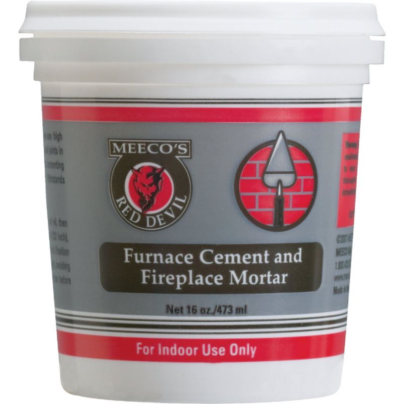 Meeco&#039;s Red Devil Furnace Cement &amp; Fireplace Mortar Gray, 1 Pt.