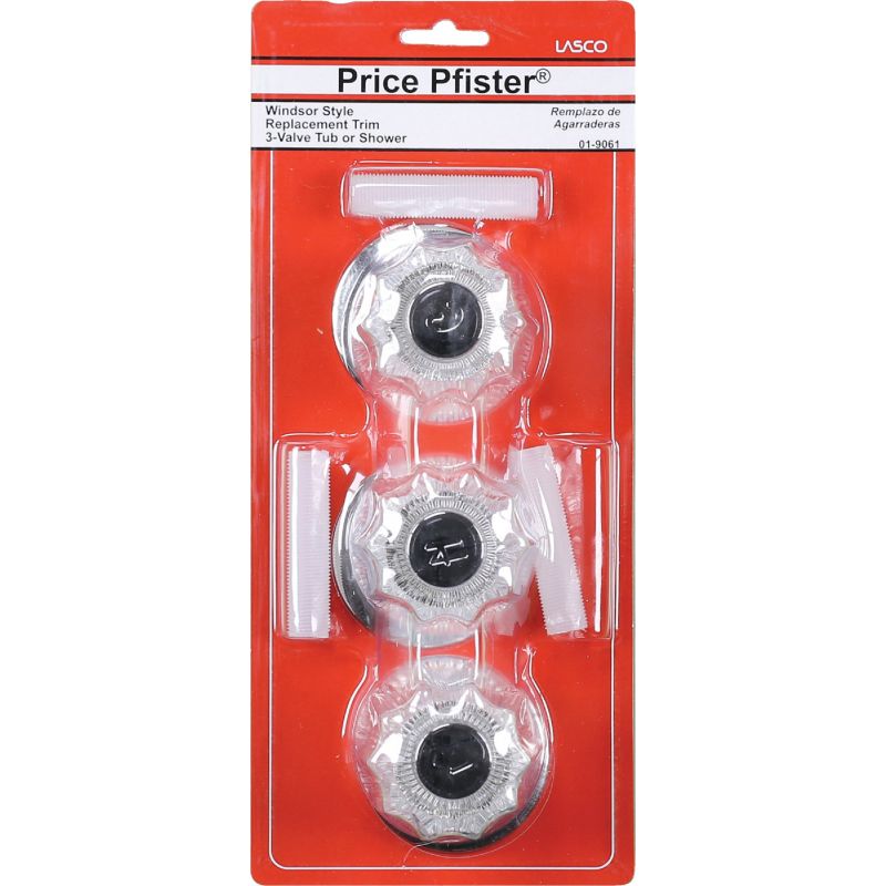Lasco Price Pfister Windsor 3 Valve Tub And Shower Handle Kit