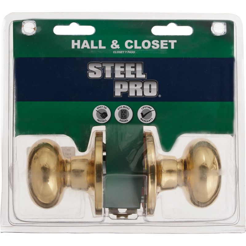 Steel Pro Half Round Hall And Closet Knob
