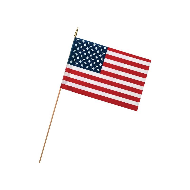 Valley Forge USE4D USA Stick Flag Display, Polycotton (Pack of 48)