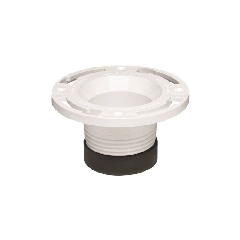 Oatey 43651 Closet Flange, 4 in Connection, PVC, White White