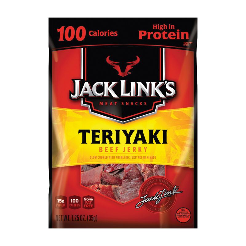Jack Link&#039;s 10000008424 Snack, Jerky, Teriyaki, 1.25 oz