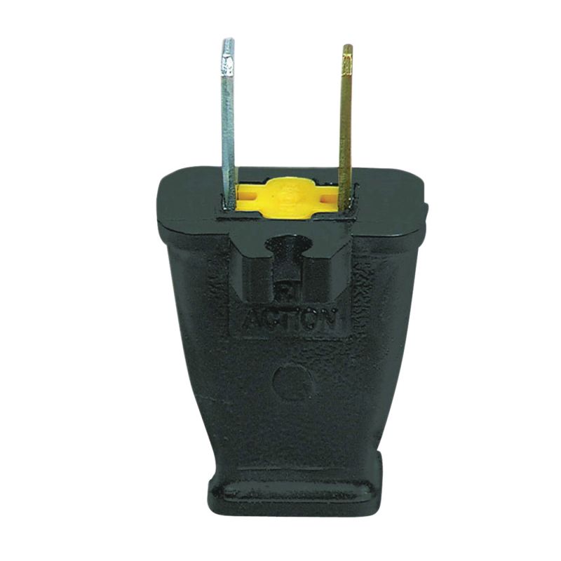 Eaton Wiring Devices SA940 Electrical Plug, 2 -Pole, 15 A, 125 V, NEMA: NEMA 1-15, Black Black