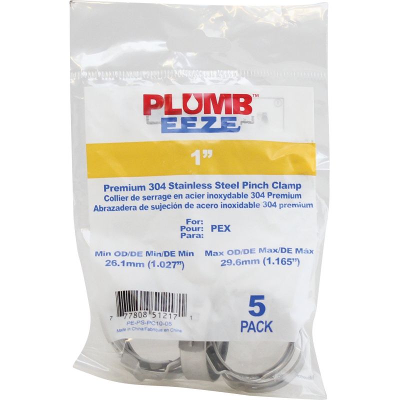 Plumbeeze Stainless Steel PEX Clinch Clamps
