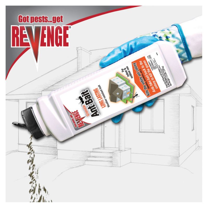 Bonide REVENGE 45602 Ant Killer, Granular, 1.5 lb Bottle Gray/Tan