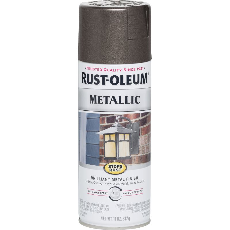Rust-Oleum Stops Rust Metallic Spray Paint Dark Bronze, 11 Oz.