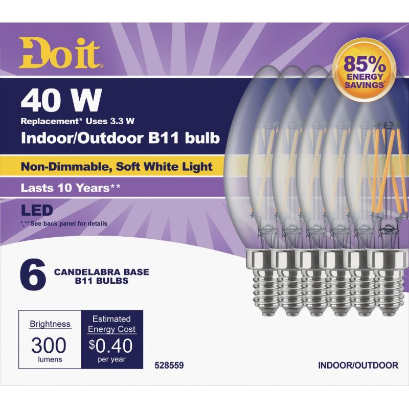Do it B11 Candelabra LED Decorative Light Bulb