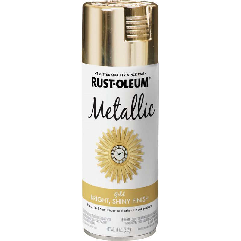 Rust-Oleum Metallic Spray Paint Brilliant Gold, 11 Oz.