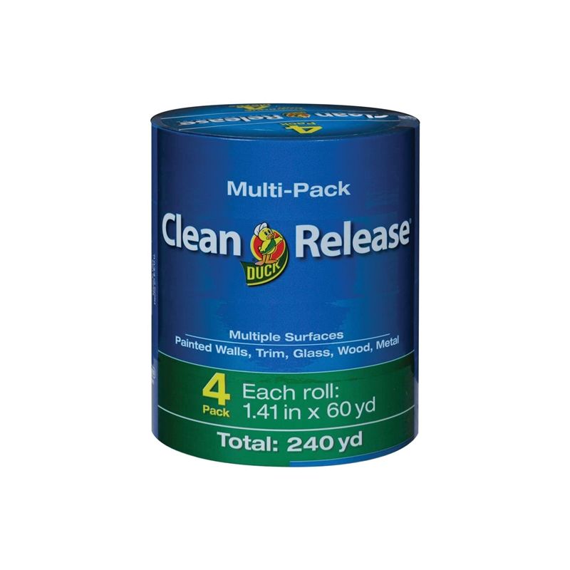 Duck Clean Release 240460 Painter&#039;s Tape, 60 yd L, 1.41 in W, Blue Blue