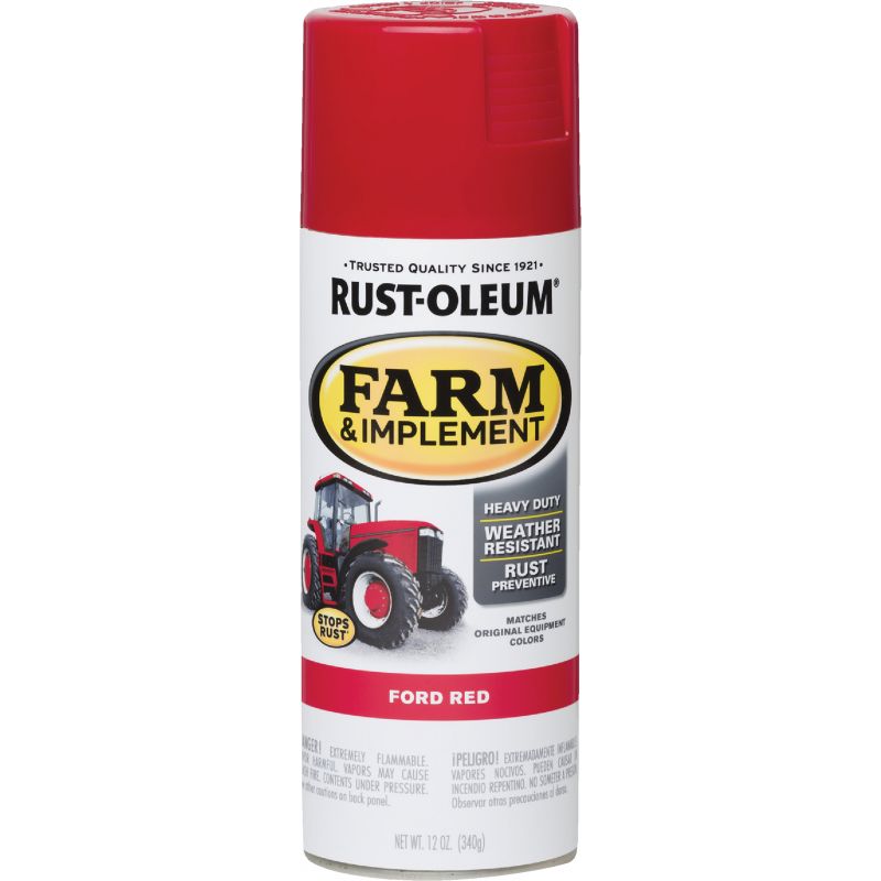 Rust-Oleum Farm &amp; Implement Spray Paint 12 Oz., Ford Red