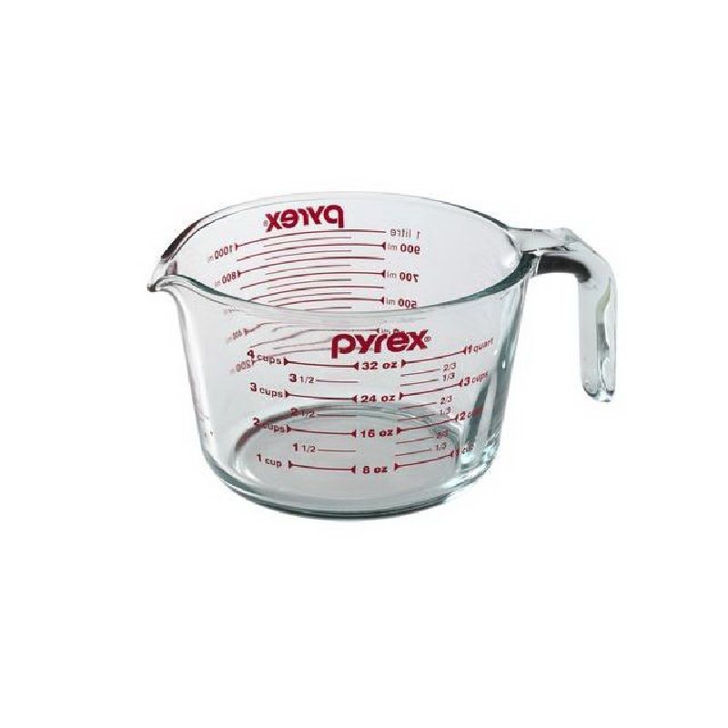 Pyrex 6001076 Measuring Cup, 1 L, Glass, Clear 1 L, Clear