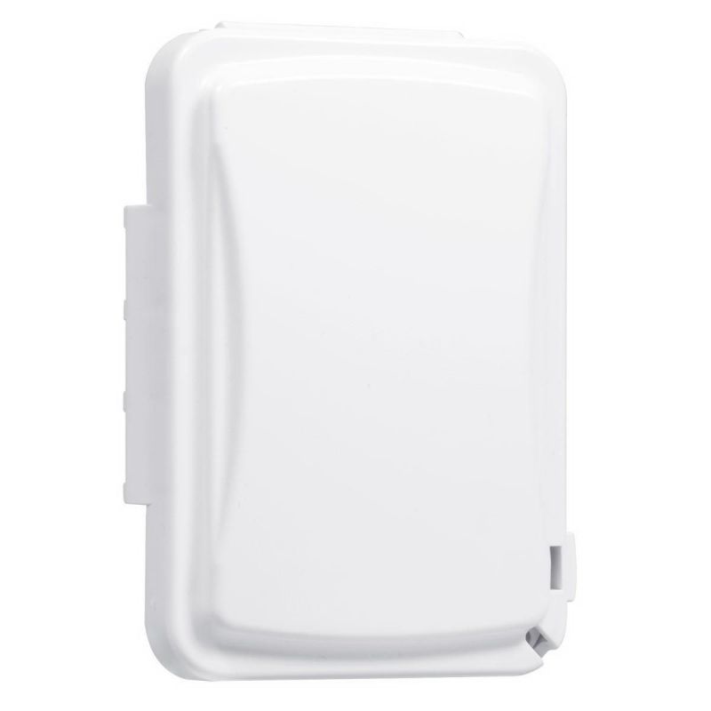 Taymac MM110W Weatherproof Flip Cover, 1.55 in L, 5.61 in W, 1-Gang, Polycarbonate, White White