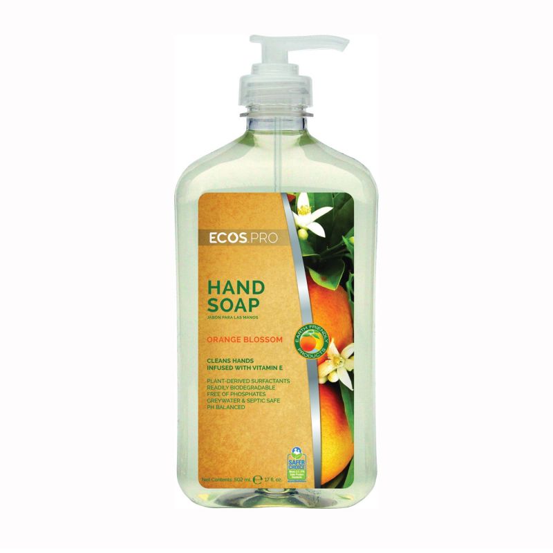 Ecos PL9484/6 Hand Soap Clear, Liquid, Clear, Floral, 17 oz, Bottle Clear
