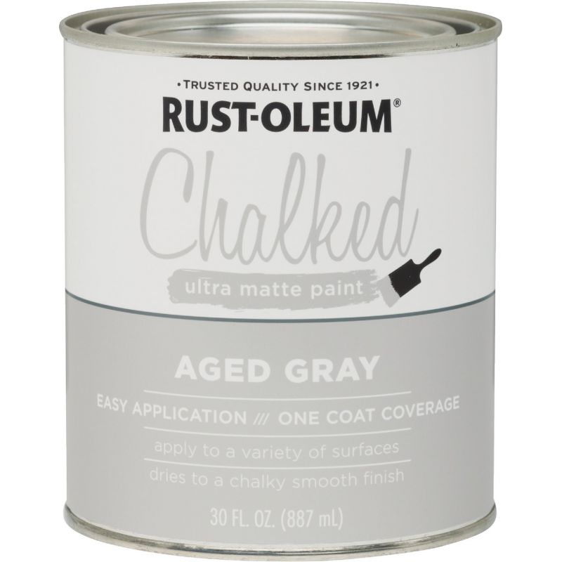 Rust-Oleum Chalked Ultra Matte Chalk Paint 30 Oz., Aged Gray