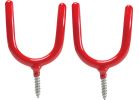 Screw-In U-Shape Tool Hook Red