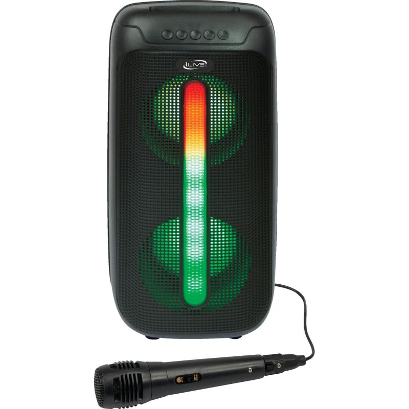 iLive Wireless Party Speaker with Color Changing Effects Black