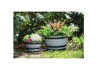 Southern Patio HDR-055488 Whiskey Barrel Planter, 22.24 in Dia, 13.04 in H, Round, Resin, Birchwood Gray 22-1/4 In, Birchwood Gray