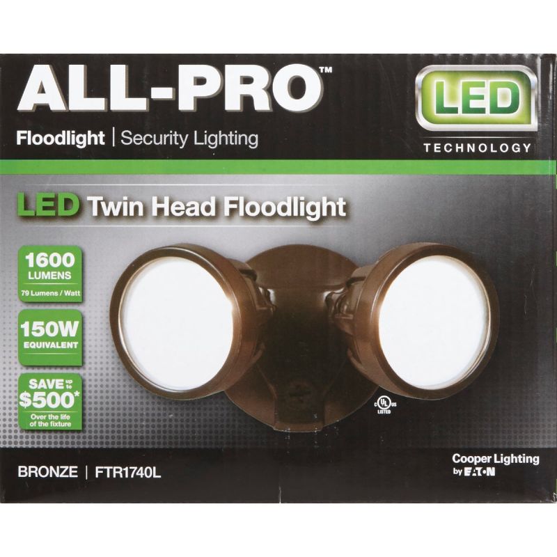 All-Pro 20W LED Floodlight Fixture Bronze