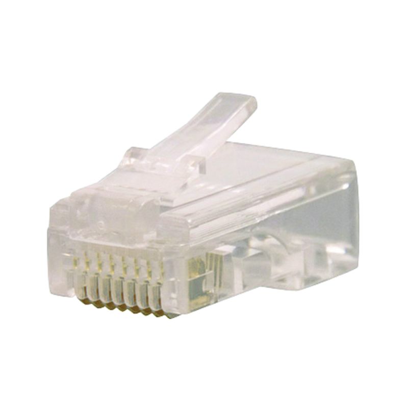 GB GMC-88C5 Modular Plug, RJ-45 Connector, 8 -Contact, 8 -Position, White, 50/BAG White