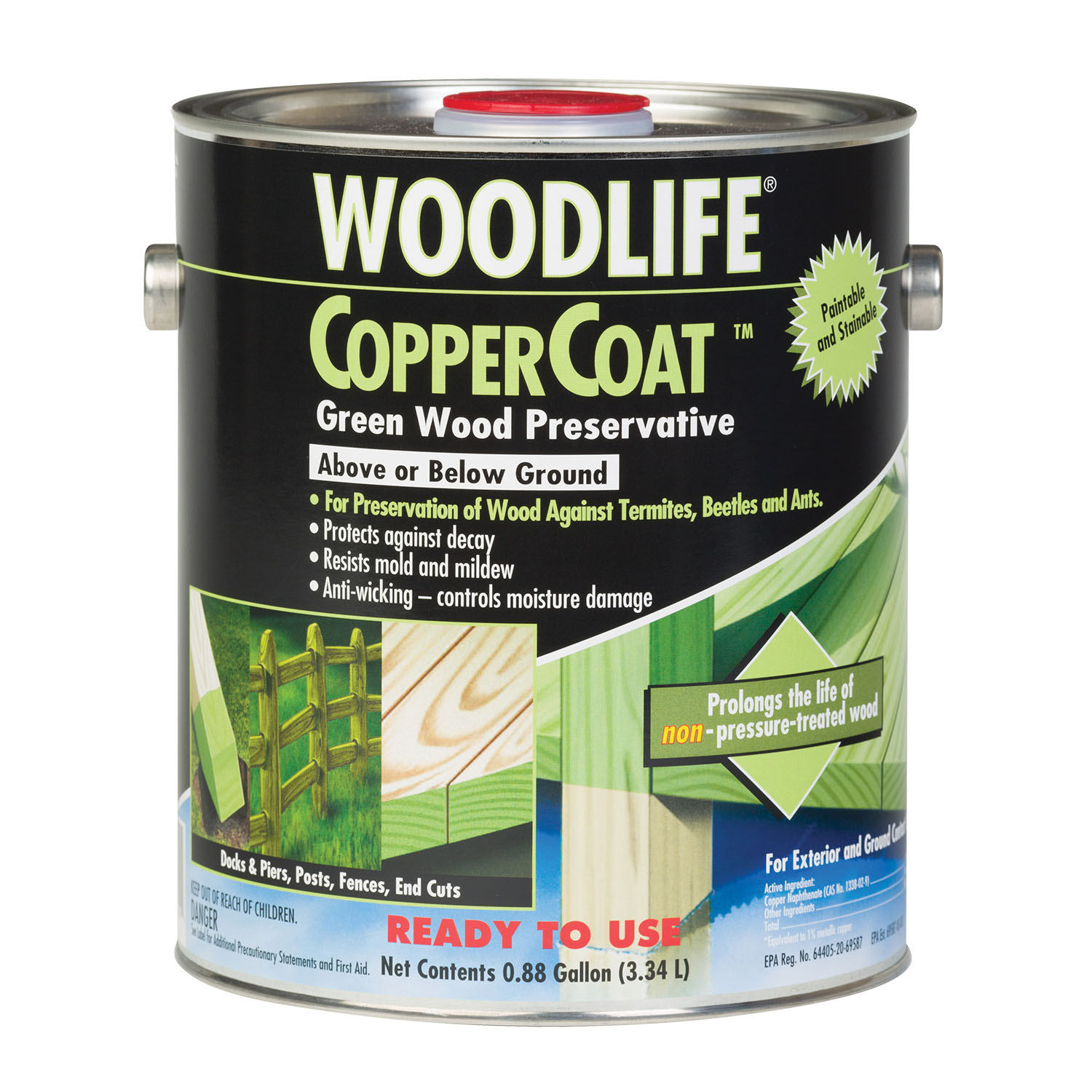 Buy Rust-Oleum Woodlife CopperCoat Green Wood Preservative Transparent  Green, Paintable & Stainable, 1 Qt.