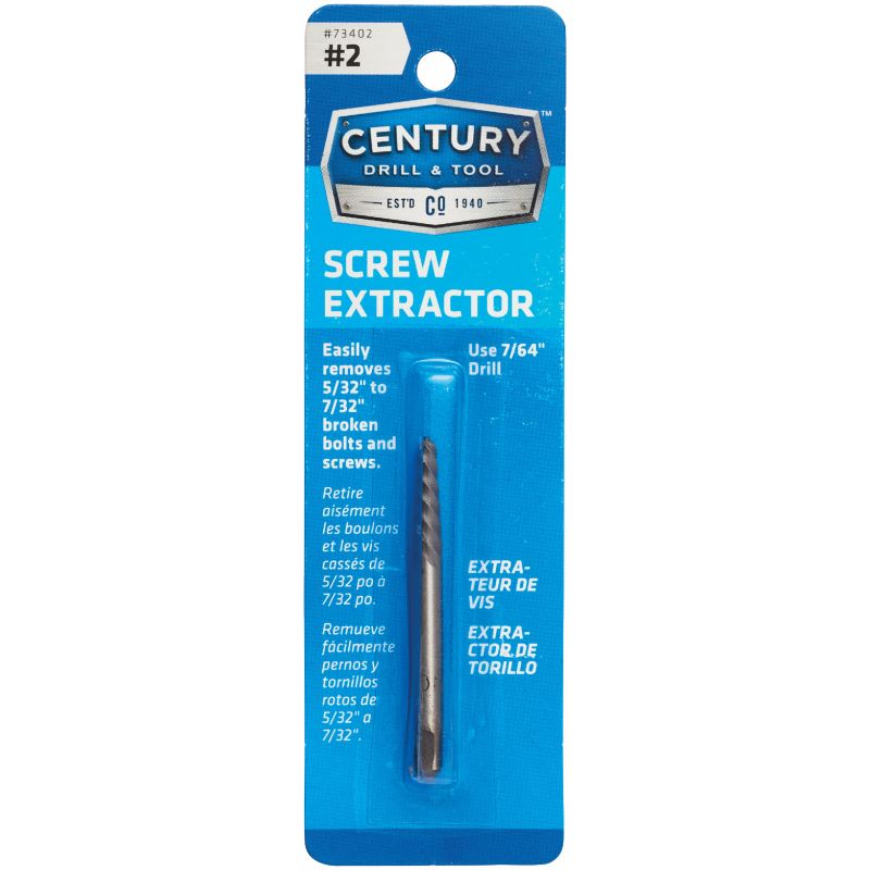 Century Drill &amp; Tool Spiral Flute Screw Extractor #2