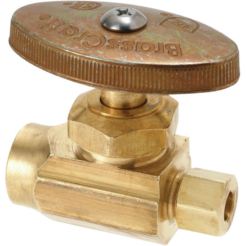 Brass Sweat Straight Valve 1/2&quot; Nominal Sweat Inlet X 1/4&quot; O.D. Tub