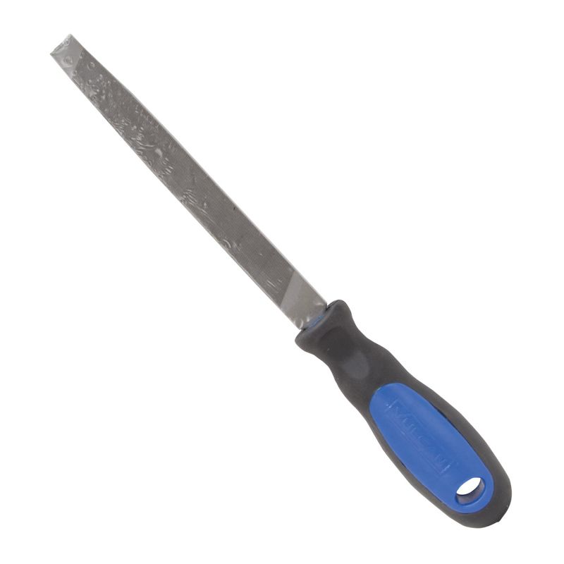 Vulcan JL-F010 File W/Rubber Grip, Flat Profile, Mill Pattern, Single Cut Cut, 5-3/4 in L Blade, 5/8 in W Blade 5-3/4 In