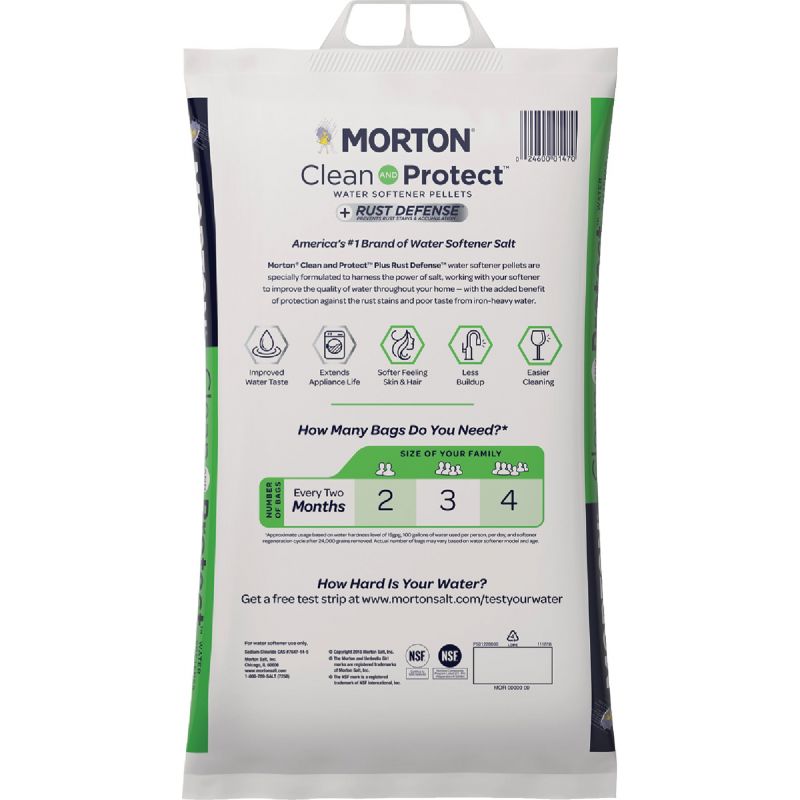 Morton Clean and Protect Plus Rust Defense Water Softener Salt Pellets