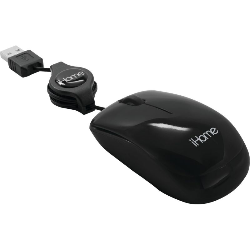 iHome Retractable Cord Travel Mouse