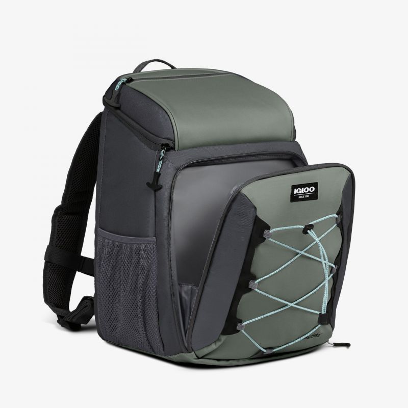 Buy IGLOO MaxCold Voyager Series 66320 Backpack Cooler, 12 in L, 10.6 in W,  12 oz Capacity, HDPE Foam/TPU 12 Oz, Monument/Iron Gate