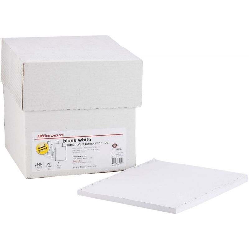 Office Depot White Copy Paper 8 1/2in. x 11in 20 lb 500 Sheets per Ream Case