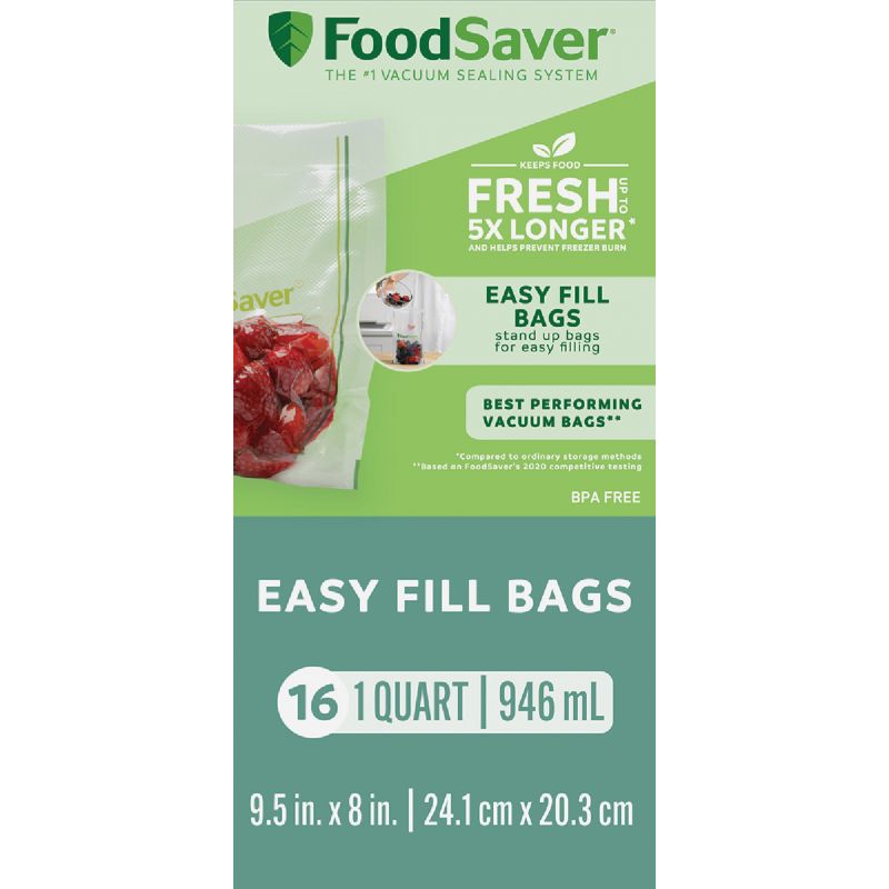 FoodSaver Easy Fill Vacuum Food Bag 1 Qt.
