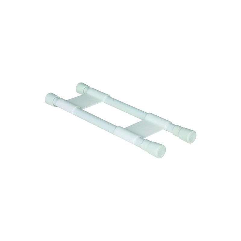 Camco 44093 Cupboard Bar, Plastic, White, 10 to 17 in L White