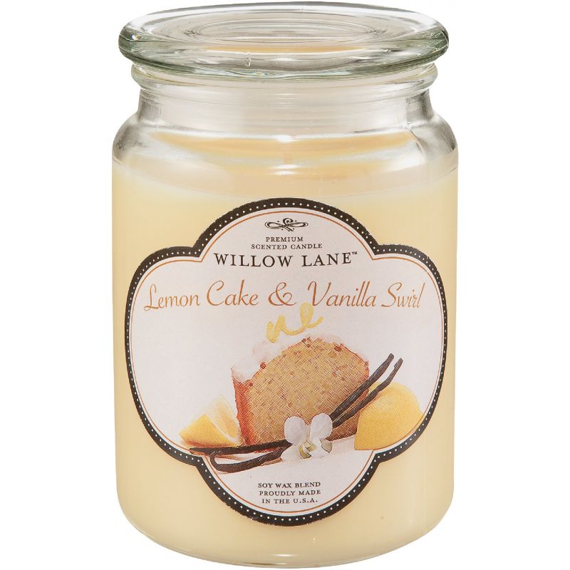 Candle-Lite Willow Lane Jar Candle Yellow, 19 Oz. (Pack of 4)