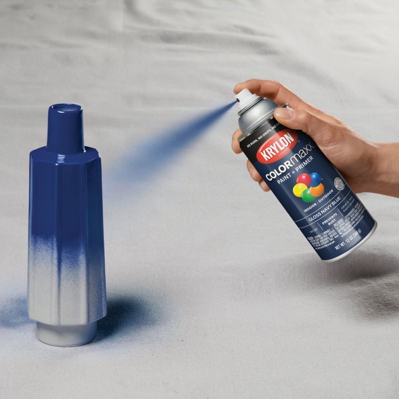 Krylon ColorMaxx Spray Paint + Primer Navy Blue, 12 Oz.