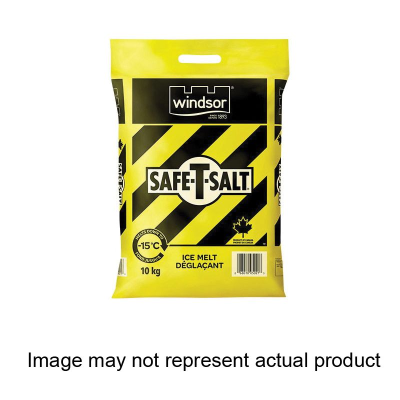 Windsor Safe-T-Salt 5022 Ice Melt, Solid, Colorless, 20 kg Bag Colorless