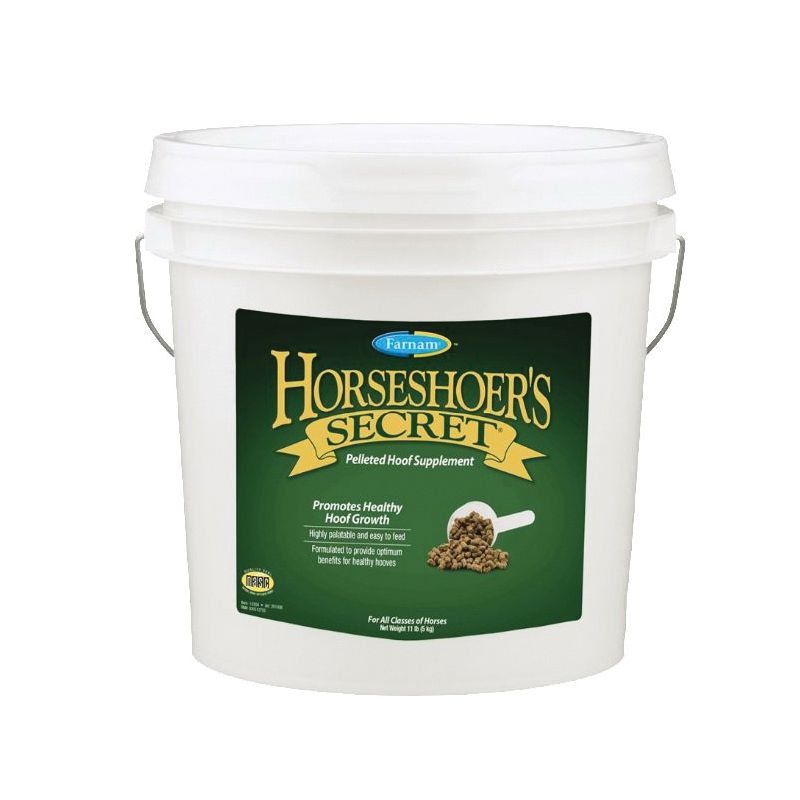 Farnam Horseshoer&#039;s Secret 13304 Hoof Supplement, Adult Lifestage, Pellet, Artificial, Natural Flavor, 11 lb