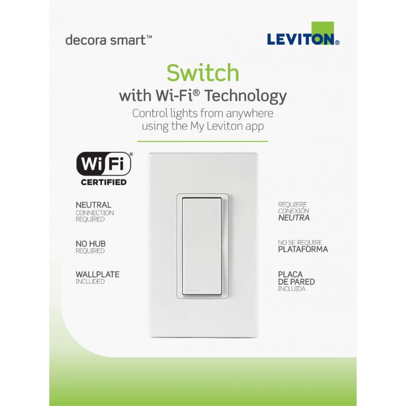Leviton Decora Smart Rocker Switch White, 8