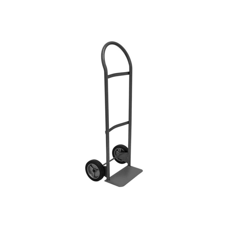 Milwaukee Hand Truck 30151 Hand Truck, 14 in W Toe Plate, 6-1/2 in D Toe Plate, 300 lb, Semi-Pneumatic Caster Charcoal Gray