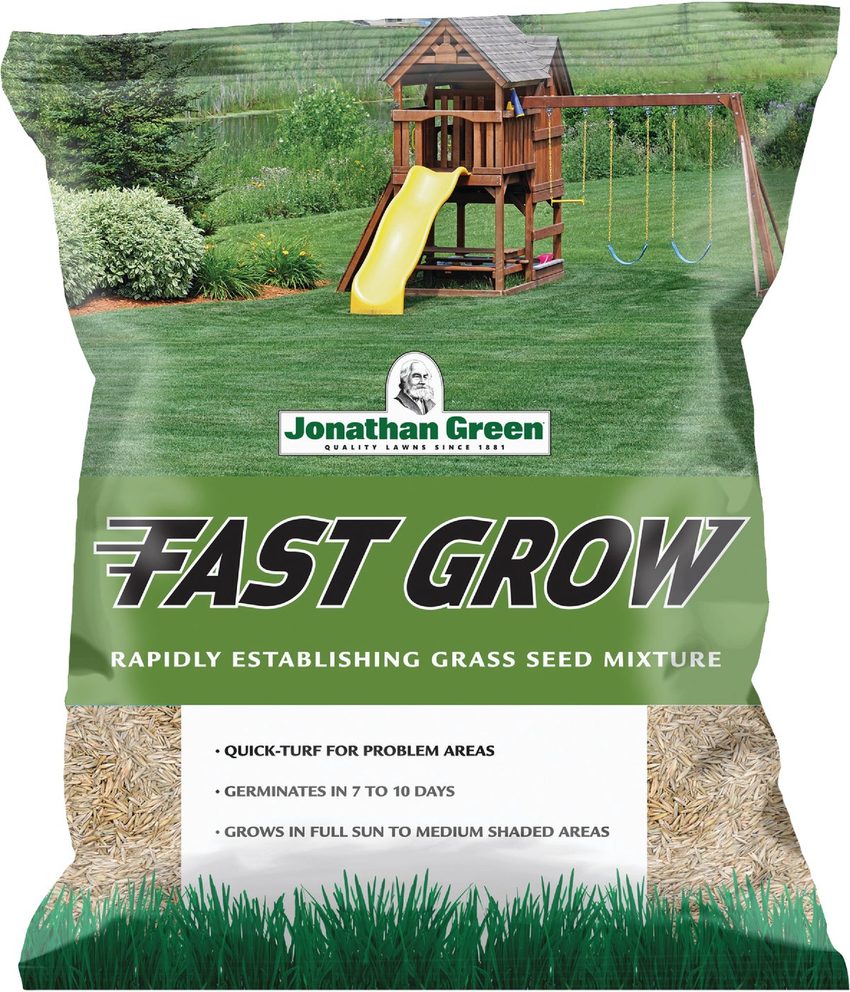 Buy Jonathan Green Fast Grow Grass Seed Mixture Medium Texture, Dark ...