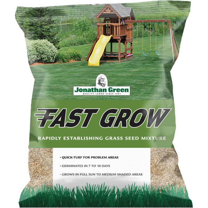 Jonathan Green Fast Grow Grass Seed Mixture Medium Texture, Dark Green Color