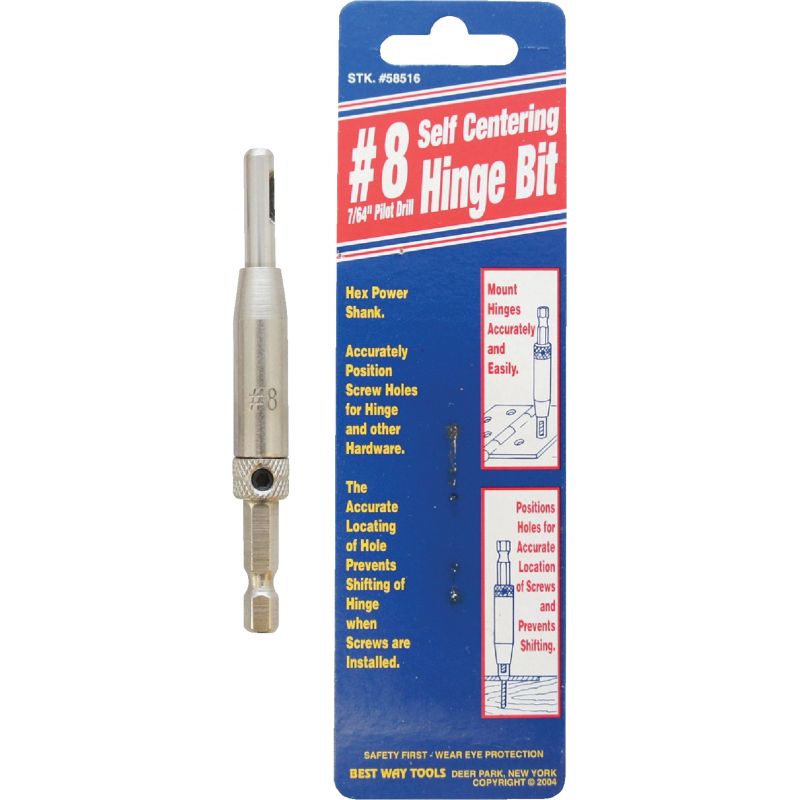 Best Way Tools Hinge Drill Bit #8