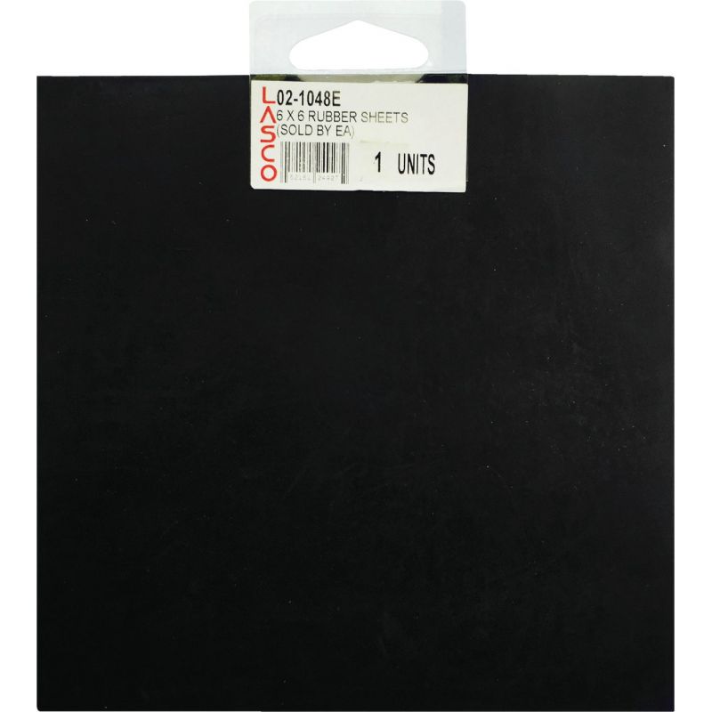 Lasco Rubber Sheet Packing Gasket Material 6 In. L X 6 In. W X 1/16 In. Thick