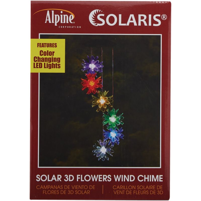 Alpine Solar Color Changing Flower Mobile Color Changing