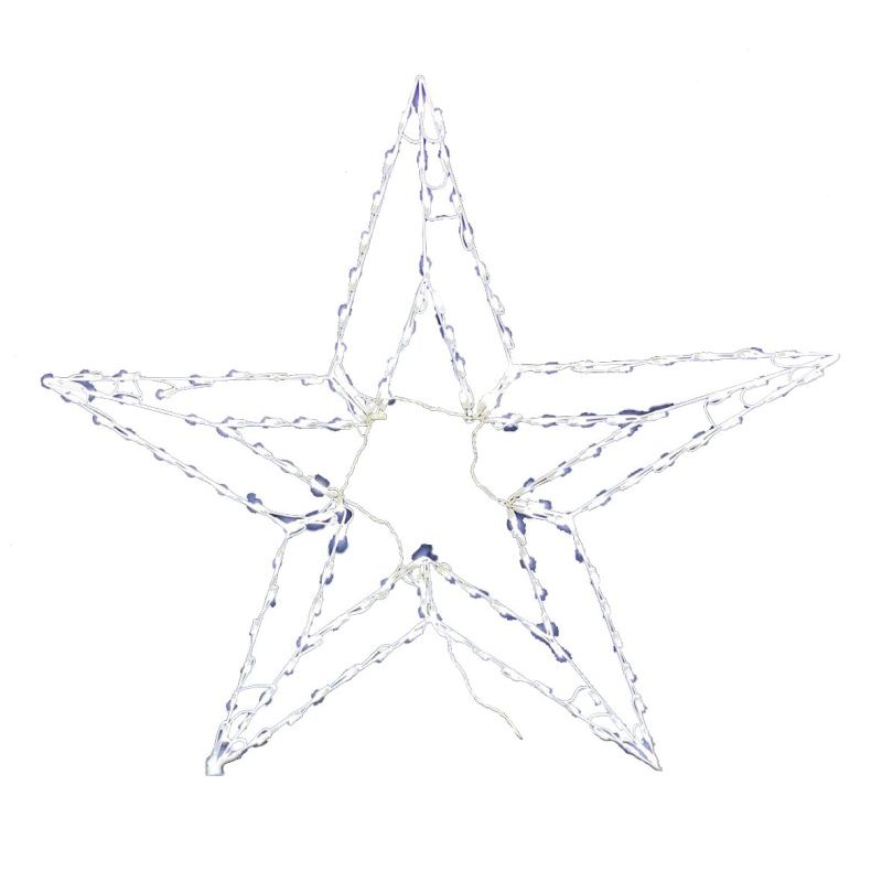 Hometown Holidays 60402 Star Ornament, 50 in H, String Light Bulb, Metal and Plastic, Cool White Cool White