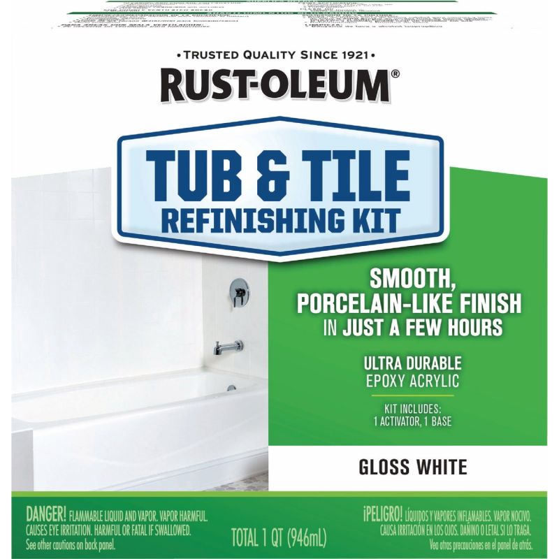 Rust-Oleum Tub &amp; Tile Refinishing Kit White, 1 Qt.