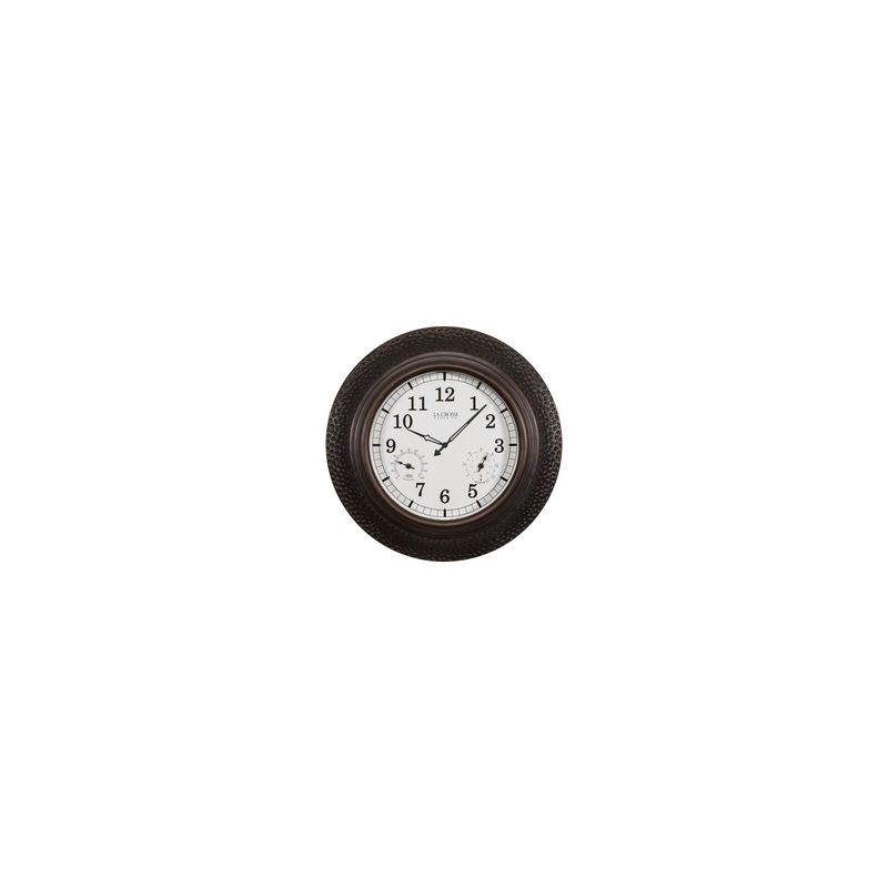 La Crosse 404-3556 Clock, Round, Polyester Clock Face, Analog